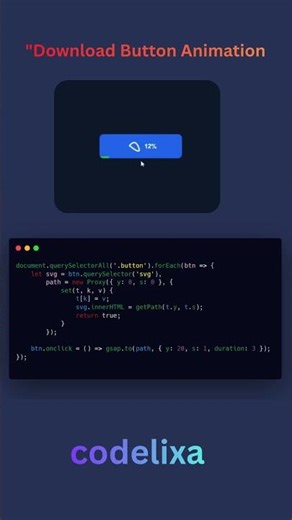 Download Button Animation #html #css #JavaScript #Shorts