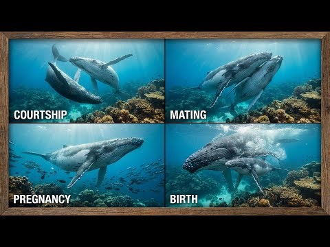 Whale Calves Born Tail-First: Amazing Underwater Birth Documentary