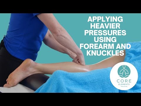 Applying Heavier Pressure with Forearm and Knuckles - Sports Massage