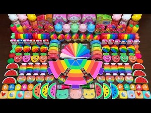 RELAXING WITH MAKEUP AND GLITTER ! Mixing Random Things Into GLOSSY Slime #2455