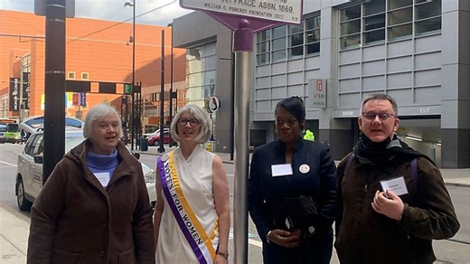 New historical markers dedicated to Ohio suffragists
