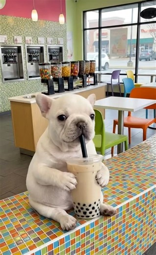 Why pibble never gets to finish his BOBA TEA?!?! 🧋🐶😭 #tweening #viralshort #shorts