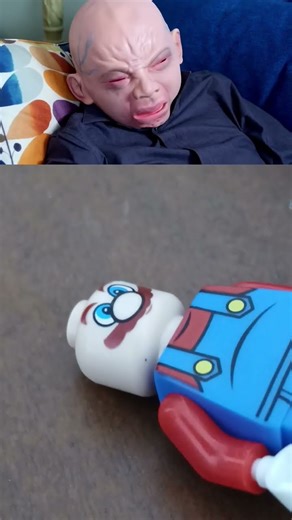 Knife Through Hand Mario And Luigi #‪@JesseAndMike‬ Mario Crying Baby Mask 😭