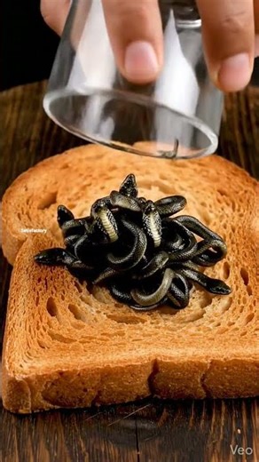 SNAKES 🐍 TOAST 🍞#ai #aivideo #satisfaction #satisfying #bread #asmr #asmrsounds #breadasmr #viral
