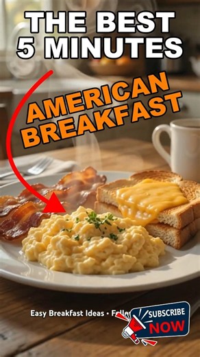 The Best 5-Minute American Breakfast 🍳 | Easy Egg Breakfast Recipe #shorts