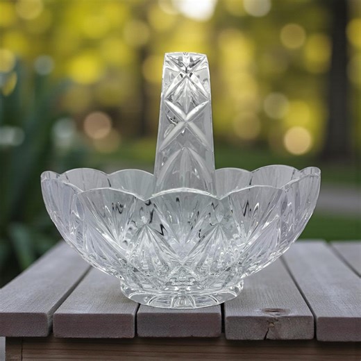 Vintage Shannon Crystal Designs of Ireland Basket – 11” Irish Lead Crystal – Cut Glass Centerpiece Vase – Wedding Table Decor – Gift Idea - Etsy
