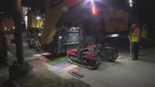 Crews begin removing Houston’s rainbow crosswalks in Montrose after Gov. Abbott’s directive; protesters arrested. | KHOU 11 News
