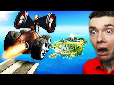Jumping SIREN HEAD CARS Across ENTIRE GTA 5 (Record)