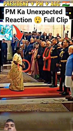 PM Ka Unexpected Reaction 😲 Full Clip#Rashtrapaati #motivation #commandos #army #Indian army lovers