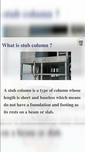 What is stub column #construction #civilengineering #constructionequipment
