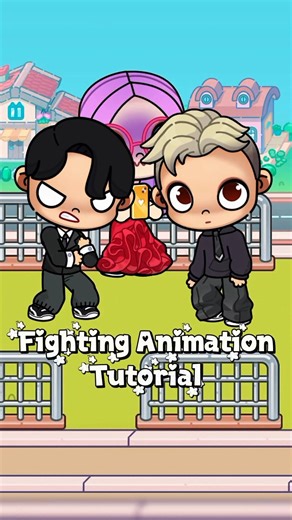Fighting Animation Tutorial 😱 avatar world 😡 #avatargame #tocaboca #avatarstory #avatarworld