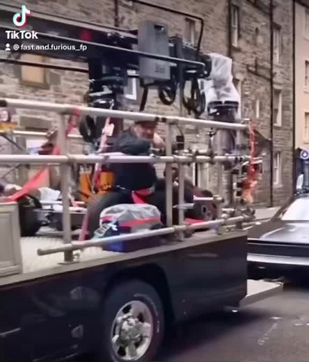 Vintage Car Filming in Urban Environment