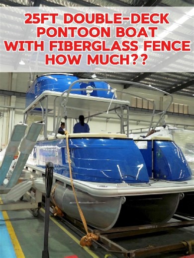 🚤🔥 25ft double-deck pontoon boat with fiberglass rails — guess the price! Want the real number and factory offer? DM us now. 💬 📱 WhatsApp: 86 15015572152 🌐 www.kinocean.com #pontoonboat #doubledeckboat #boatlife #boatforsale #marinebusiness #wholesale #dealerswanted #boatinglife #yachtlife #businessopportunity