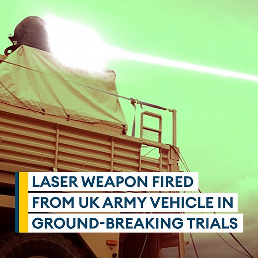 Watch the moment a laser weapon was successfully test-fired from a British Army Wolfhound 💥 The tests saw the Raytheon High-Energy Laser Weapon fired at full power from the armoured truck | Forces News