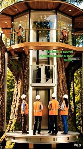 This Tree Has a Secret Elevator Inside #SecretTreehouse #HiddenElevator #SecretTreehouse