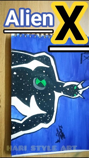 Alien X drawing #youtubeshorts #anime #smartartandcrafts #artandcraft #art