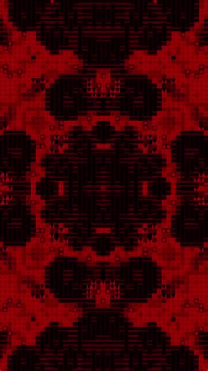 Red Abstract Art Prints: Cyberpunk Cellular Automaton (digital Download) - Etsy