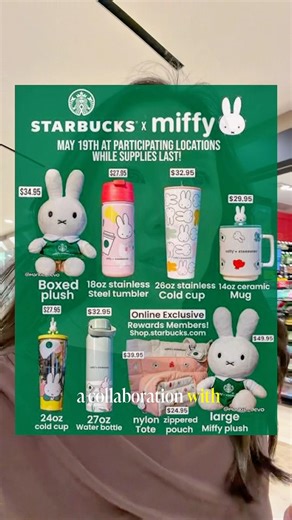 Miffy x Starbucks Collab in Canada #miffy #starbucks