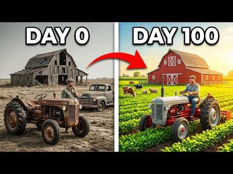 I SURVIVED 100 DAYS WITH $0 BUILDING A FARM DYNASTY