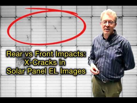 Rear VS Front Impacts: X-cracks in Solar Panels