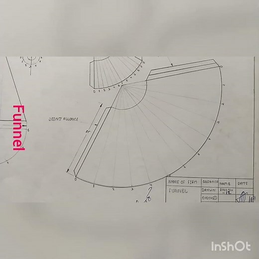 parallel line method development #funnel #iti #drawing #technical
