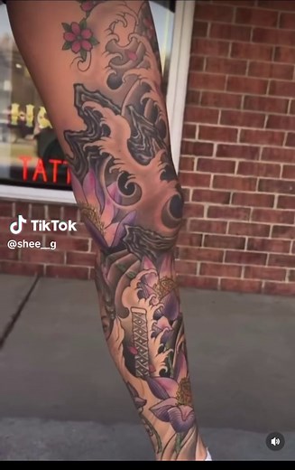 Final Leg Tattoo Session: Japanese Art Unveiled