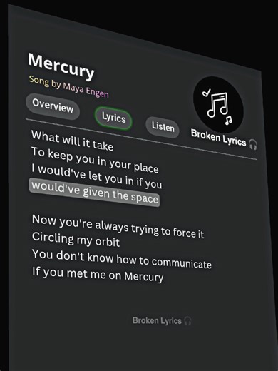 Mercury #brokenlyrics #song #lyrics #mercury #fyp