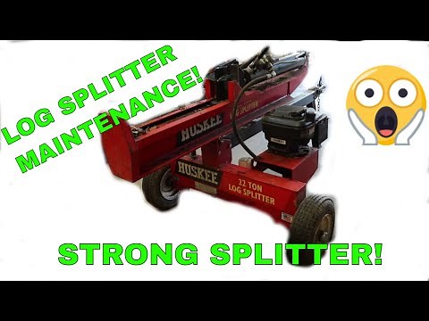 Huskee 22 ton log splitter oil and hydraulic filter maintenance