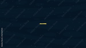 Animation of the sun and planets of the solar system, Planets with names.