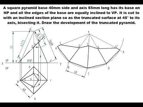 Development of lateral surfaces of solids Problem .3 computer Aided Engineering drawing. BCEDK103.