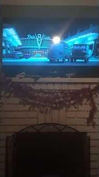Cars (2006) Sheriff Chases McQueen Into Town