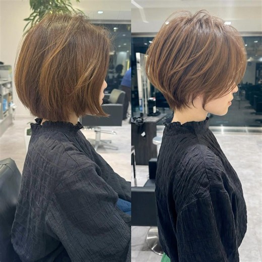 50代 後頭部ふんわり 大人ショート#くびれショート #ショートボブ #40代 #50代 #60代 #絶壁補正 #手入れが楽 #くびれ #丸み #白髪ぼかし #銀座 #ショートカット #shorts