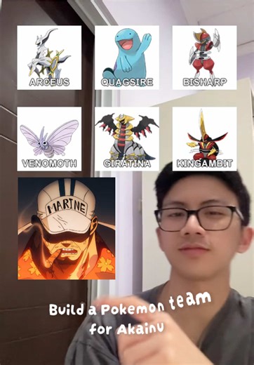 Pokemon Team for Akainu (Sakazuki)