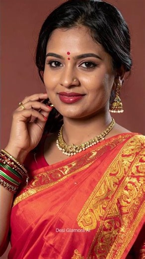 Elegant Indian Beauty in Saree | AI Portrait Art | Desi Glamora AI
