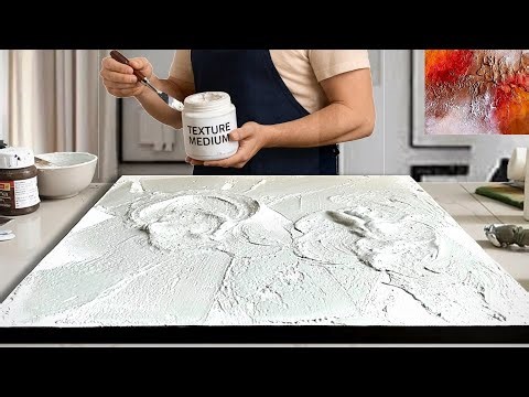 Vibrant Textured Abstract Acrylic Painting / Bold Palette Knife Techniques