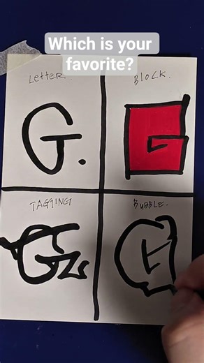 4 Different Ways to Draw Letter G (Graffiti Styles)