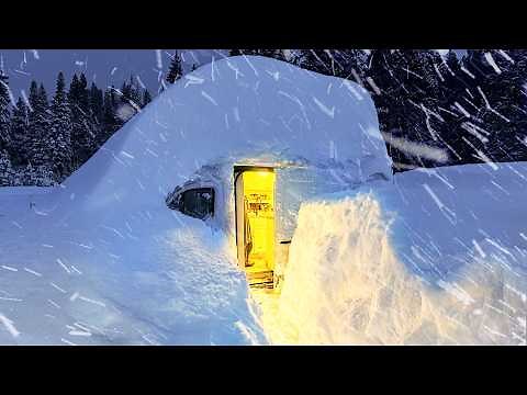 Surviving the “Blizzard of the Century” in a Van | 8ft (2.5m) of Snow in 48hrs | Winter Van Camping