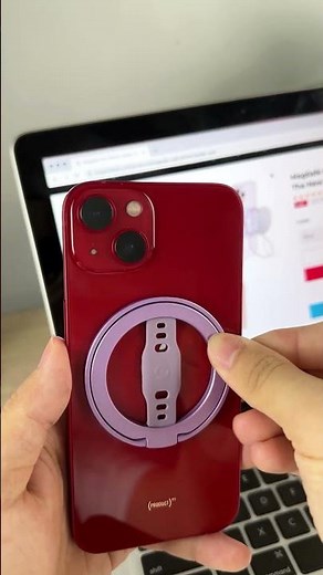 Magsafe phone grip with unique liquid silicone strap design