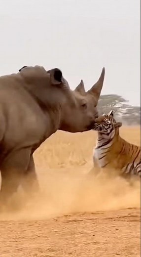Tiger vs Rhino – The Ultimate Clash of Titans!