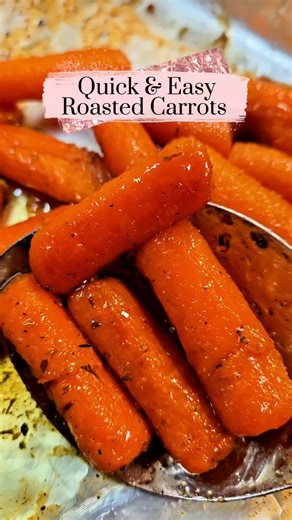 Honey Glazed Roasted Carrots •2 lbs baby carrots •1/4 cup melted butter •1/4 cup olive oil •1/3 cup honey •1/2 tsp Italian seasoning •1/2 tsp salt •1/2 tsp garlic powder •1/4 tsp black pepper •1/4 tsp parsley Rise & dry carrots. Throw onto a sheet pan & cost in the honey sauce mixture. Make sure all carrots are coated. Bake at 400°F for 30-40 minutes or until fork tender. Or Air fryer - 400°F for 15-20 minutes Personally, I loved throwing these in the oven to roast while I worked on the rest of