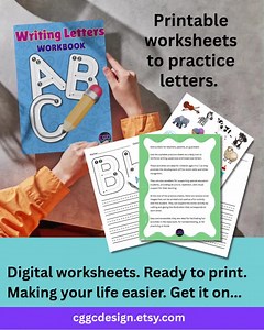 Writing Letters Working Sheets - Digital Download - Etsy UK