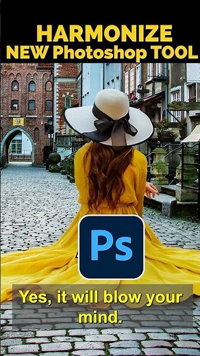 Auto blend layers in ​⁠‪@Photoshop‬ with #harmonize #communityxadobe #photoshoptutorial #photoshop