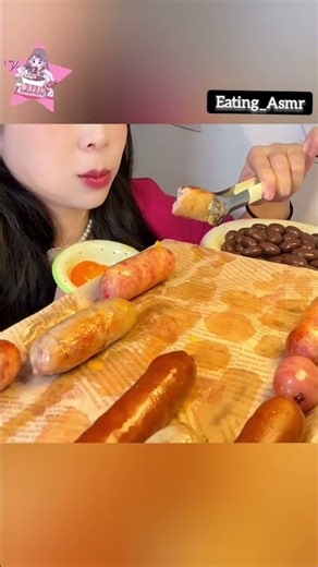 Eating dumplings &sausages😋#mukbang #asmr #trending #shorts#short#viralvideo #shortsfeed #shortvideo