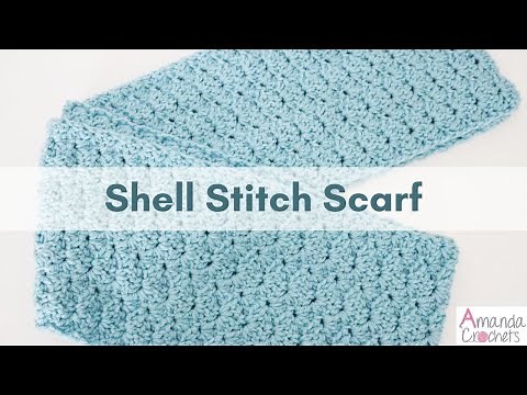 Shell Stitch Scarf Crochet Pattern | Easy Crochet Scarf Tutorial