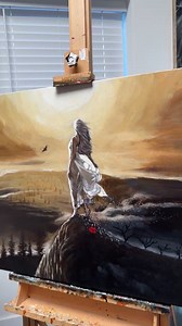 Join me working on a hand embellished canvas print of “Beauty for Ashes” 🤍 | Vanessa Horabuena