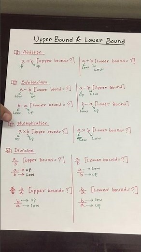 Upper Bound and Lower Bound | IGCSE