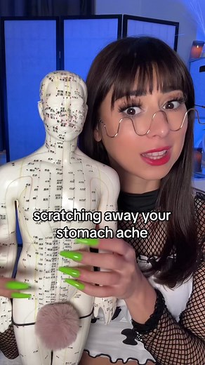 ASMR scratching away your stomach ache 😱 #asmr #asmrscratching #asmrmassagespa #asmrmannequin #asmrbackscratch #asmrbackscratching #asmrsleep