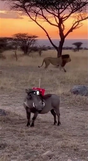 Savanna Surprise: Warthog Fireworks Prank