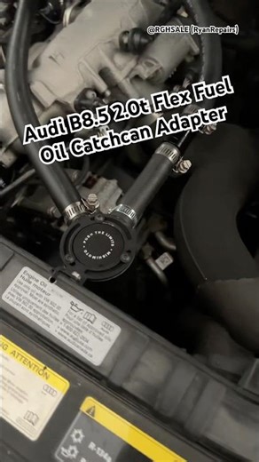 Custom Audi B8.5 Flex Fuel 2.0t EA888.2 Oil Catch Can Adapter, OEM STYLE! #audi #ea888 #catchcan