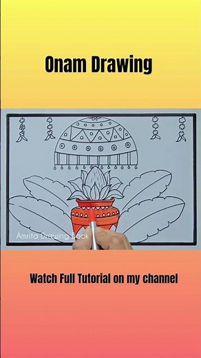 Onam Drawing | Happy Onam Drawing |Onam Festival Drawing easy |How to Draw Onam Festival | Onam 2025